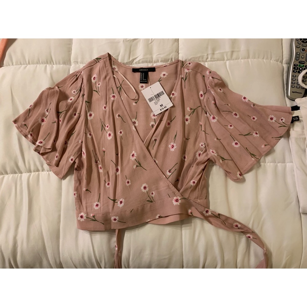 Floral Wrap Shirt